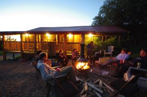 Reminiscing at its' best! Chillin' by the Bunkhouse campfire at Historic Reesor Ranch.