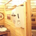 Women's washroom for Old Log Barn and Ranch Hall guests at Historic Reesor Ranch.