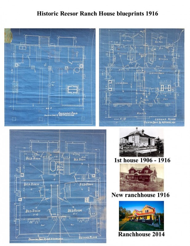 Original Reesor ranchhouse blueprints A.B. Himmelman 1916