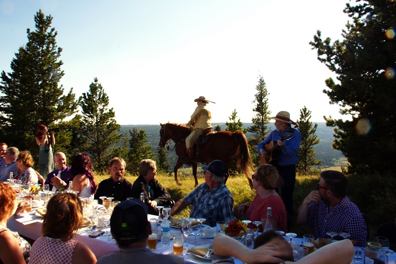 Long Table Dinner Cowboy Poet Scott and Wanderin' Wally at Historic Reesor Ranch