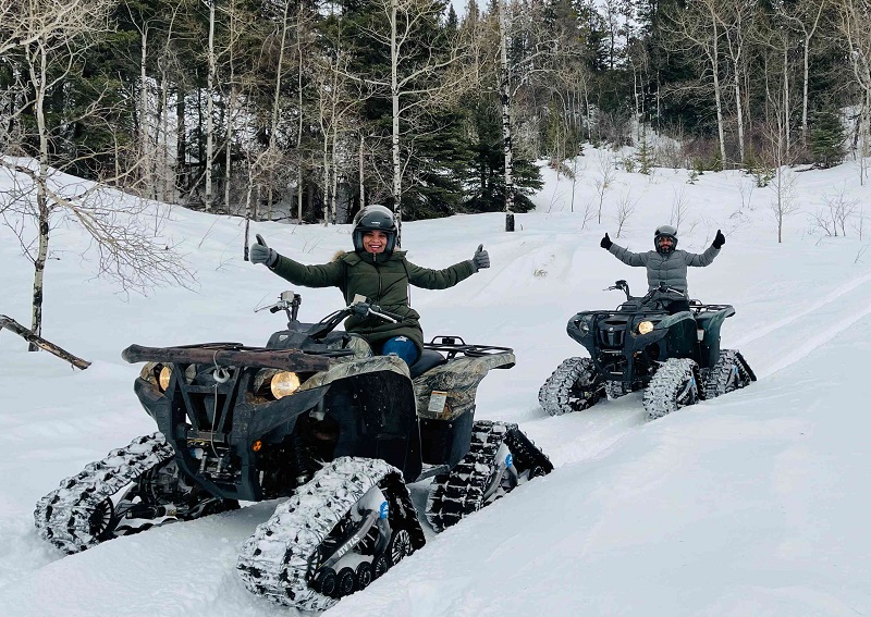 Winter Guided ATV Tour Happy guests!