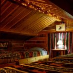 Remind you of GoldiLocks and the Three Bears? Snuggle into four comfy Log Cabin loft beds.