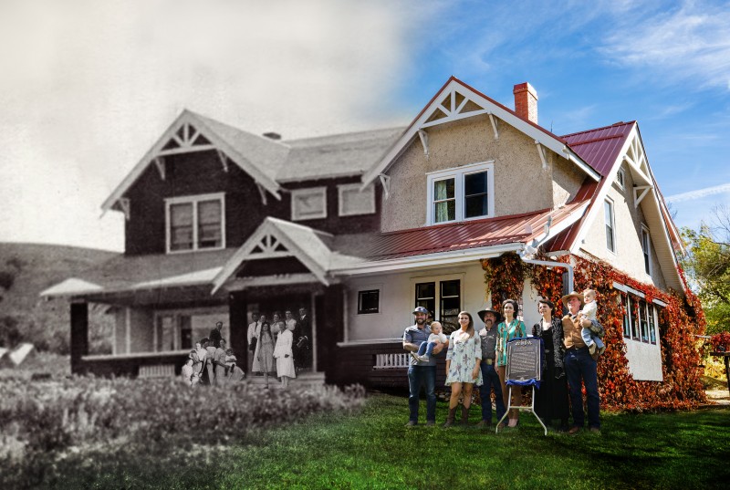 Historic WD & Alice Reesor Ranch 100 year Photomerge